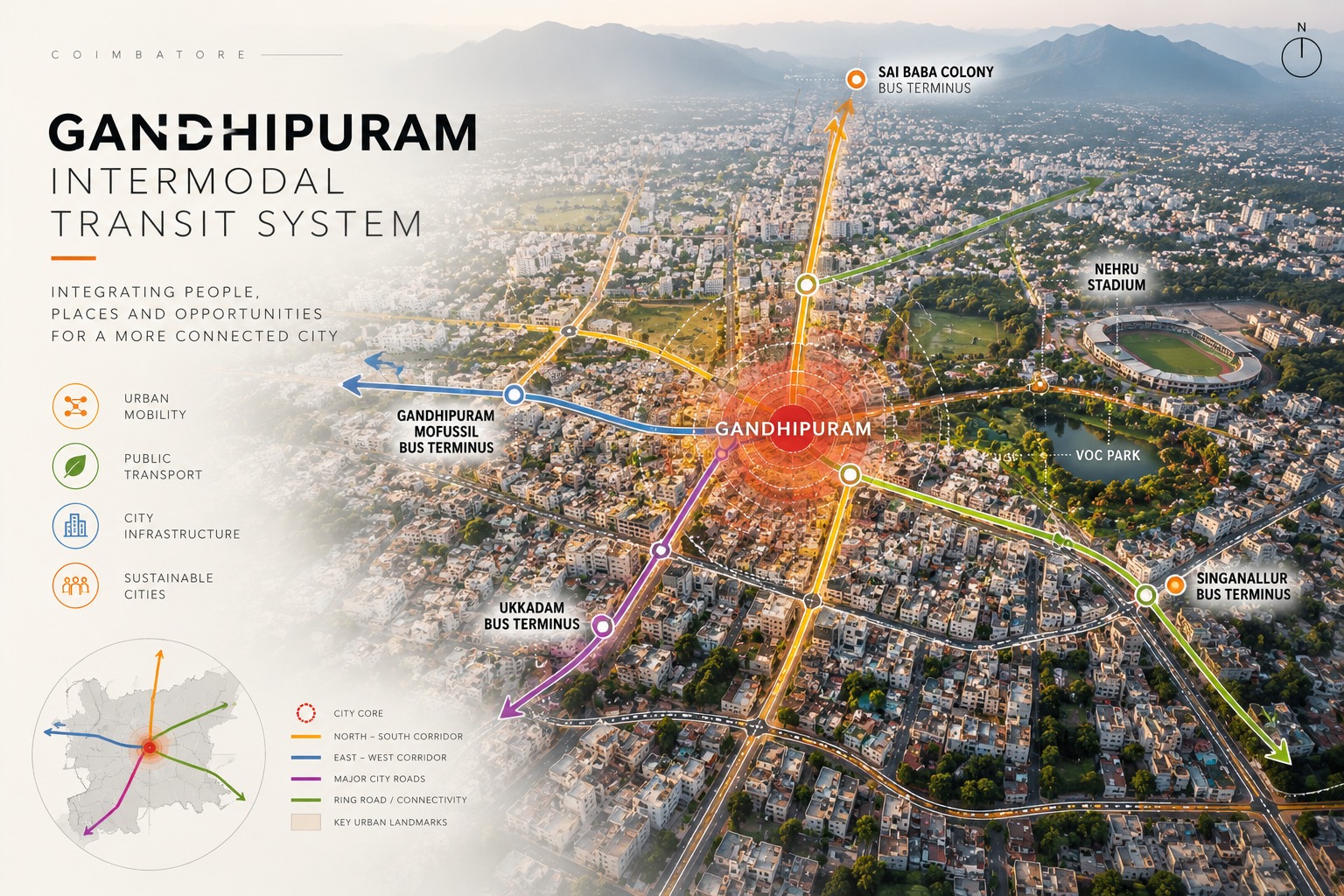 Urban Morphology and Integrated Transport Systems &ndash; Coimbatore planning study