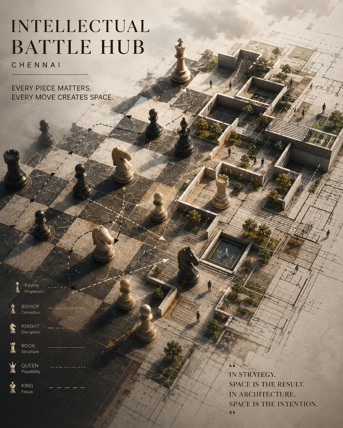 Intellectual Battle Hub &ndash; chess-inspired cultural complex, Chennai