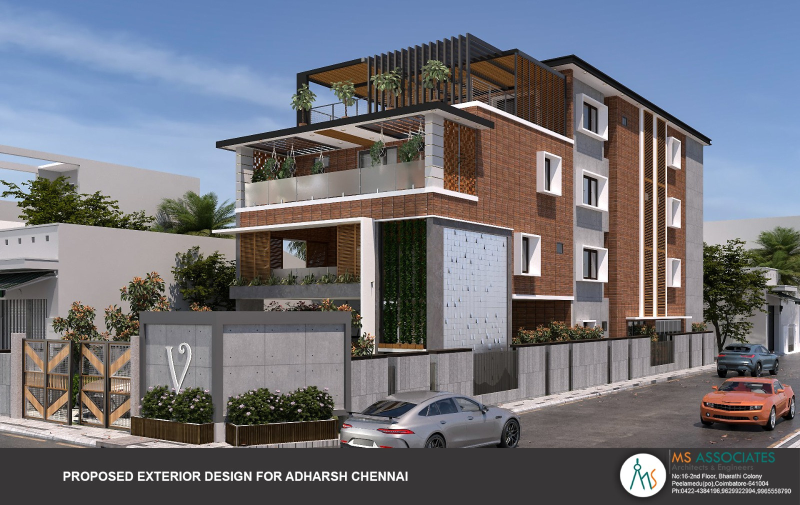 Adharsh Chennai &mdash; residential apartment exterior visualisation